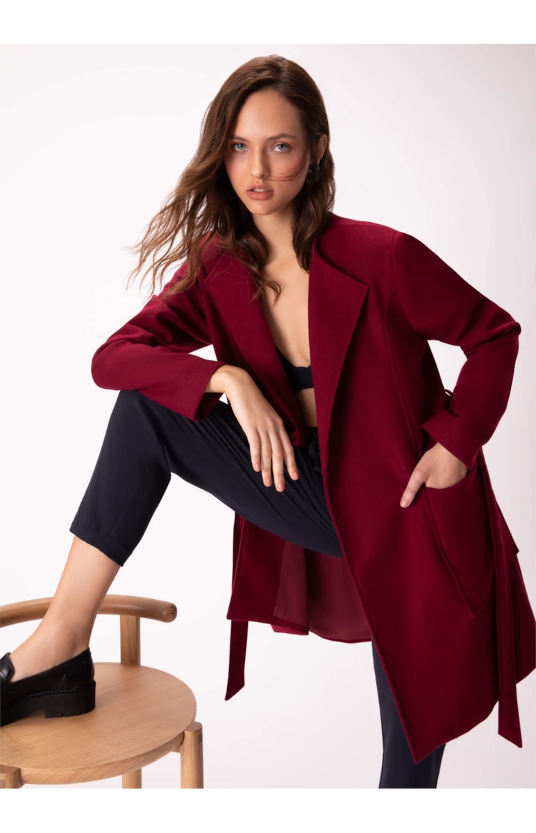 Casaco Like Overcoat Vinho