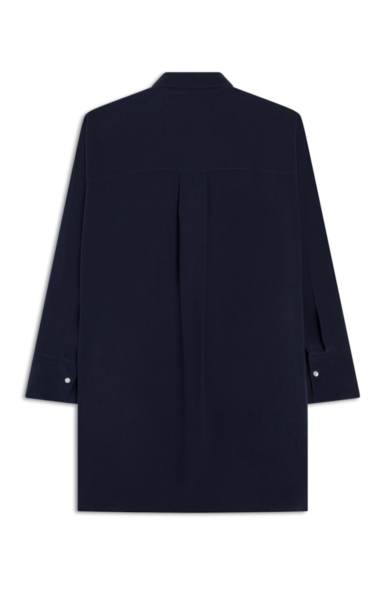 Chemise Pura Seda Marinho
