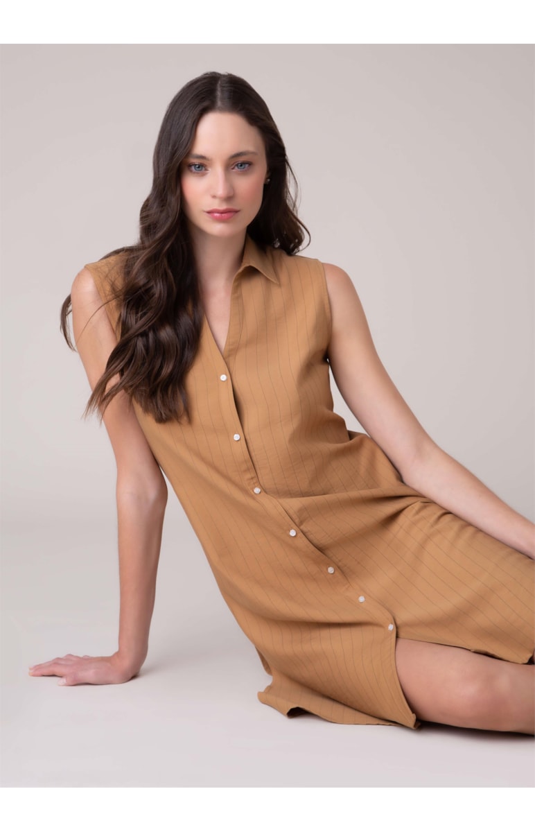 Chemise Stripes Caramelo