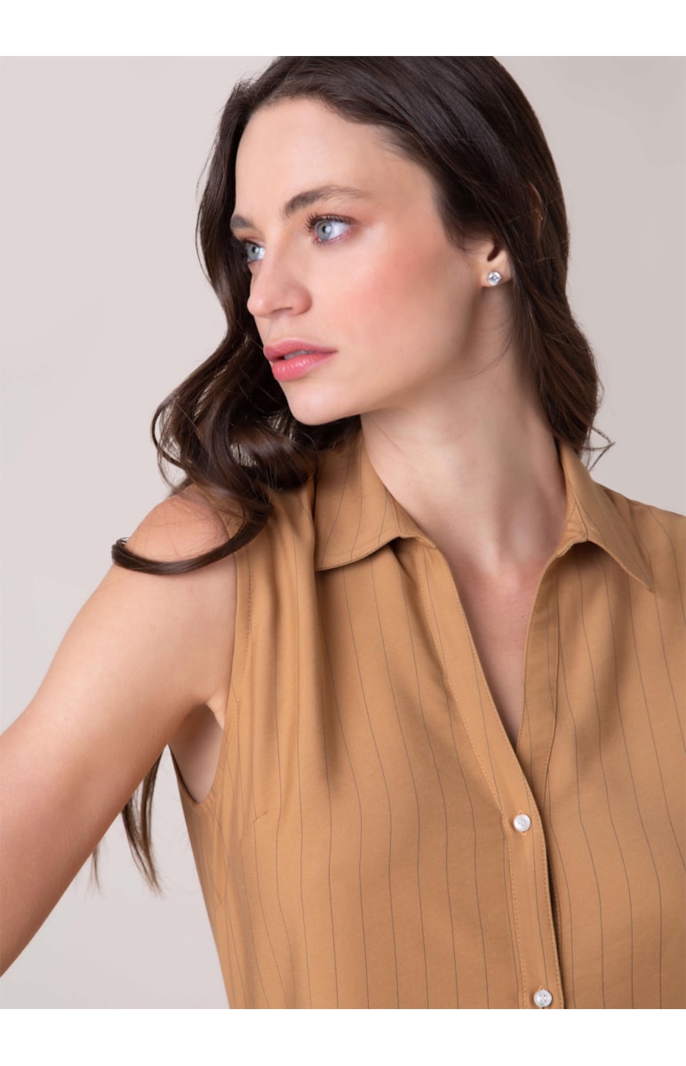 Chemise Stripes Caramelo