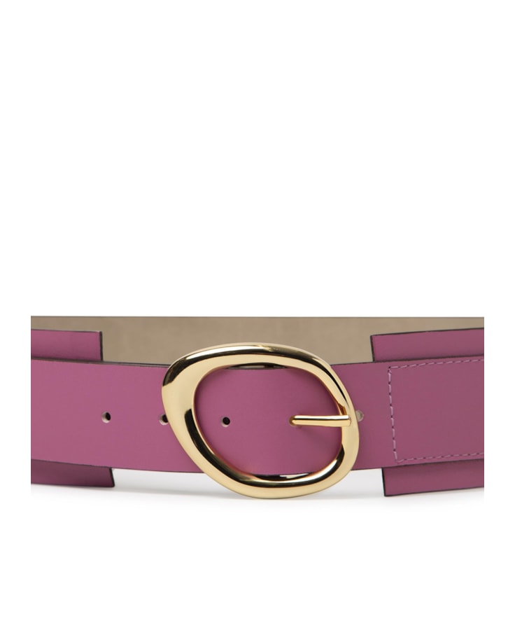 Cinto Couro Fivela Magenta