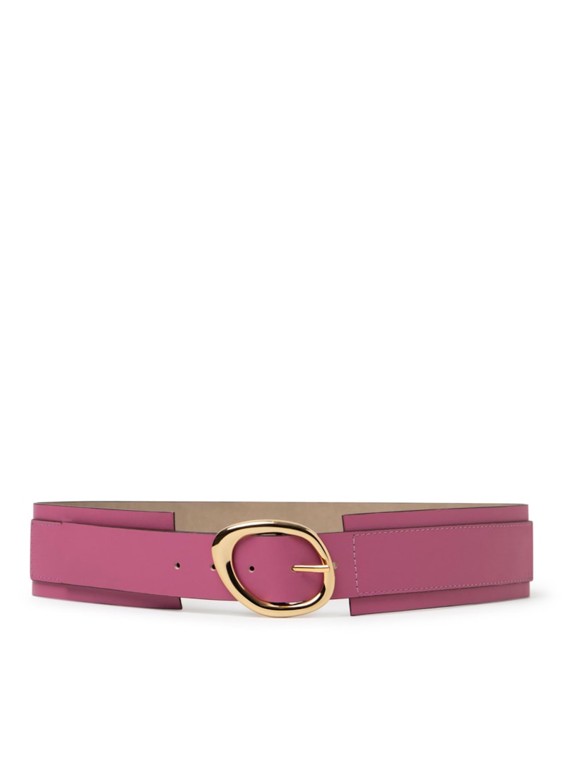 Cinto Couro Fivela Magenta