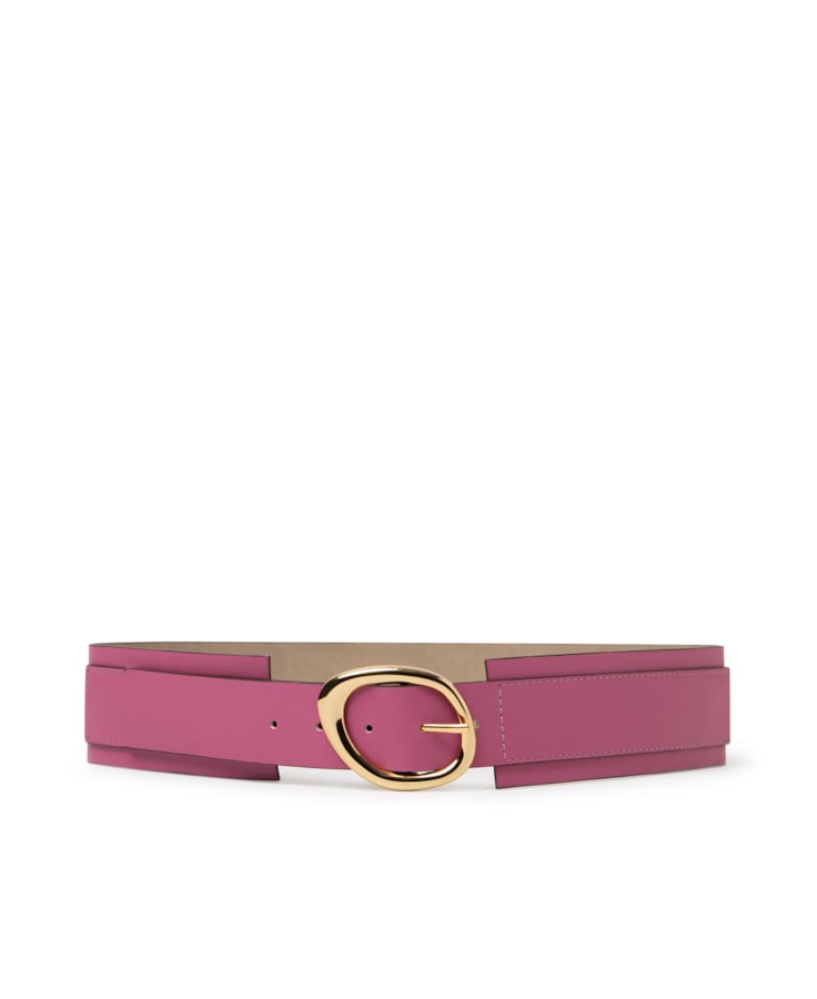Cinto Couro Fivela Magenta