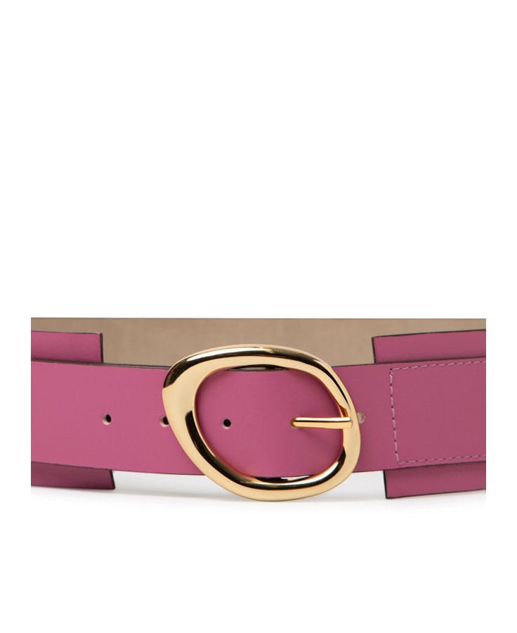 Cinto Couro Fivela Magenta