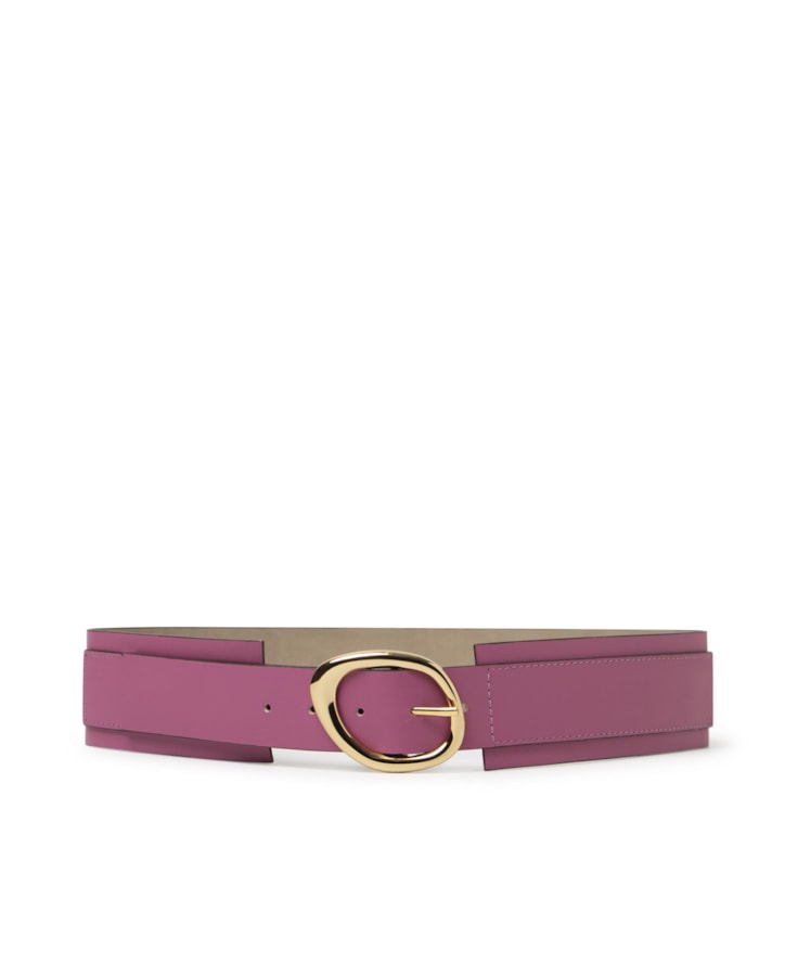 Cinto Couro Fivela Magenta