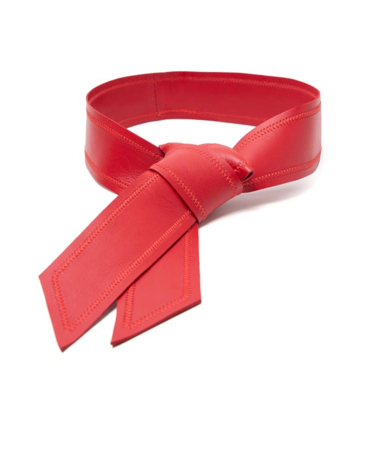 Cinto Couro Obi Vermelho