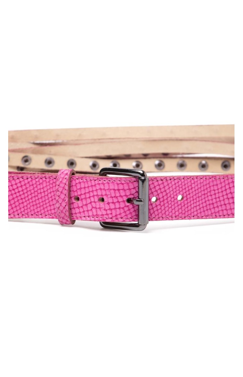 Cinto Tachas e Piramides Rose