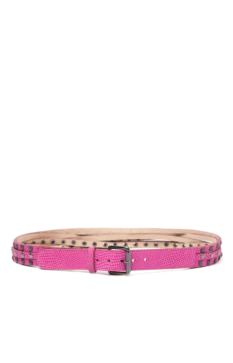 Cinto Tachas e Piramides Rose
