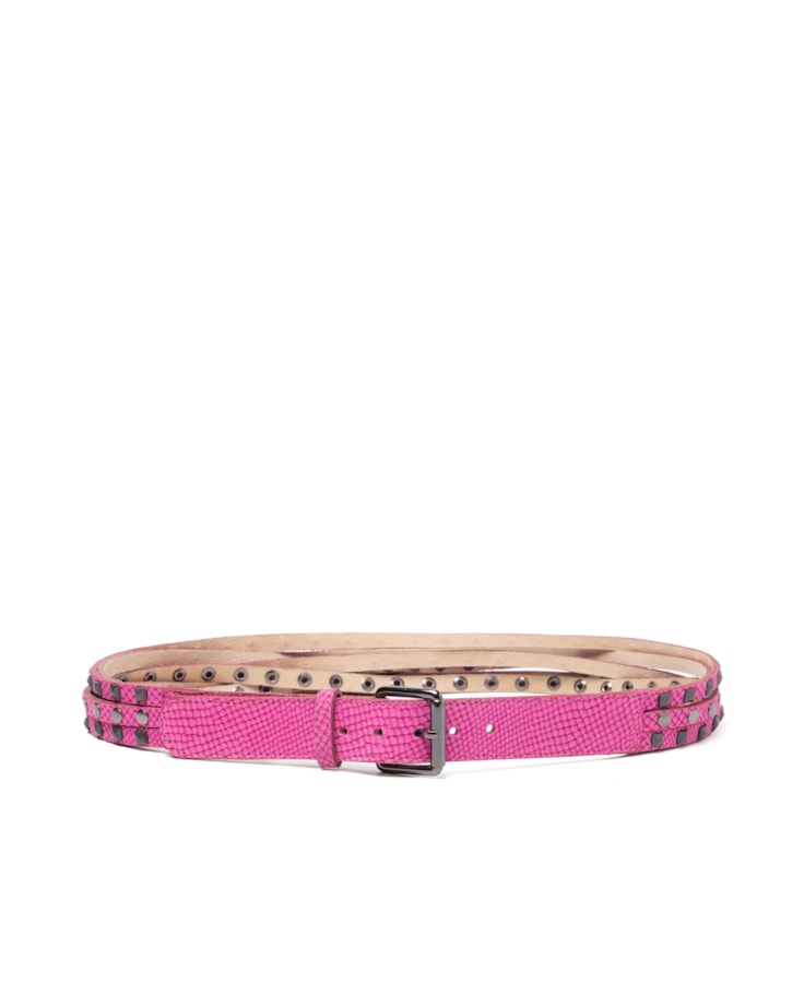 Cinto Tachas e Piramides Rose