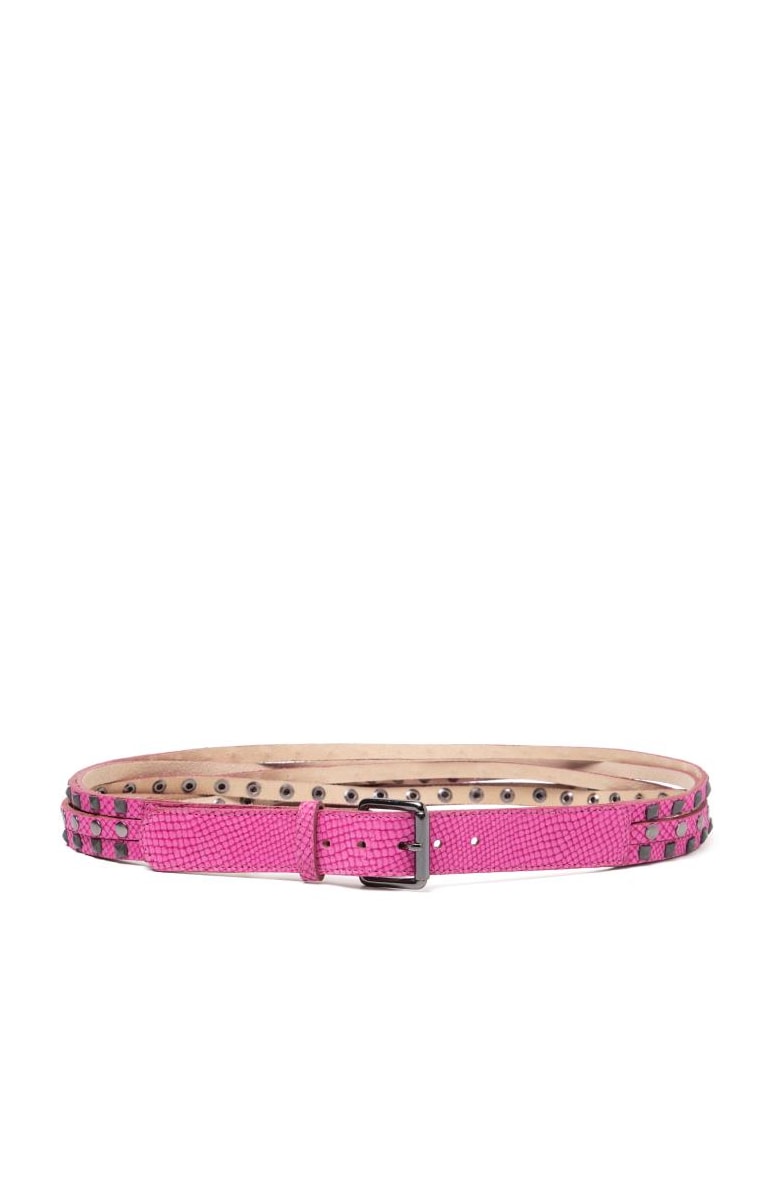 Cinto Tachas e Piramides Rose