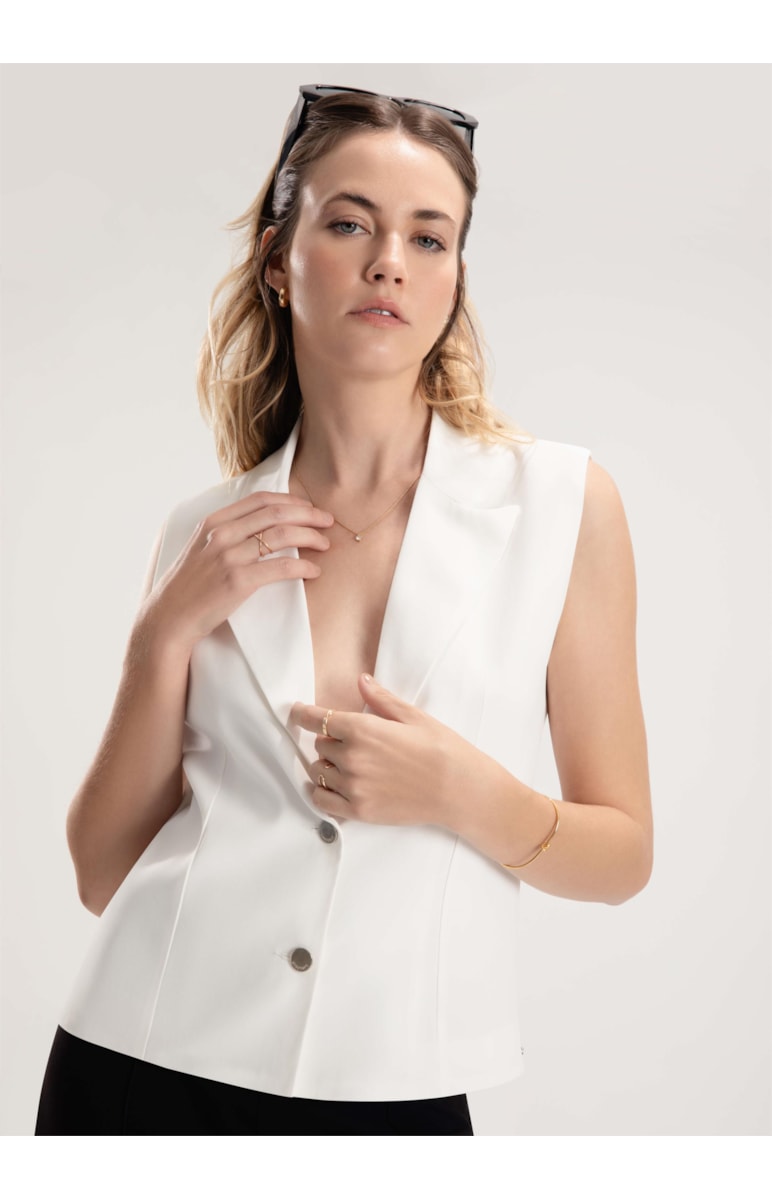Colete Crepe Off White