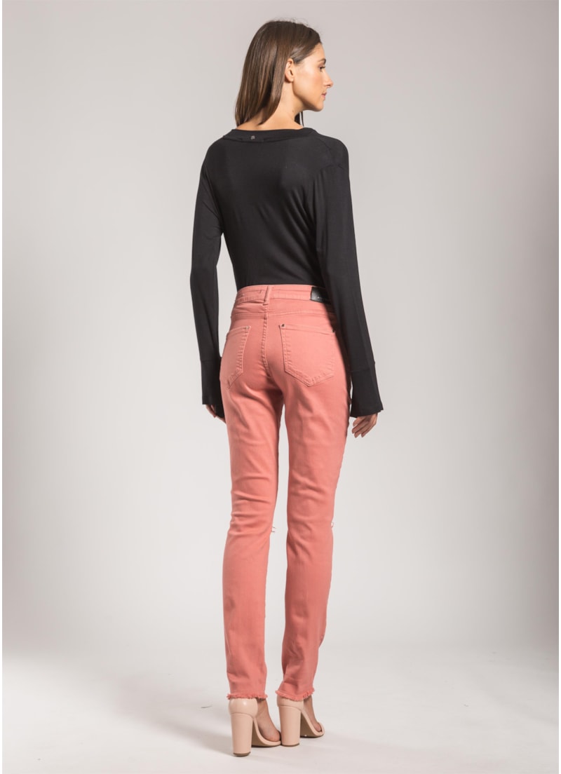 Color Xfit Sofia Skinny Ripped Rosa Velho