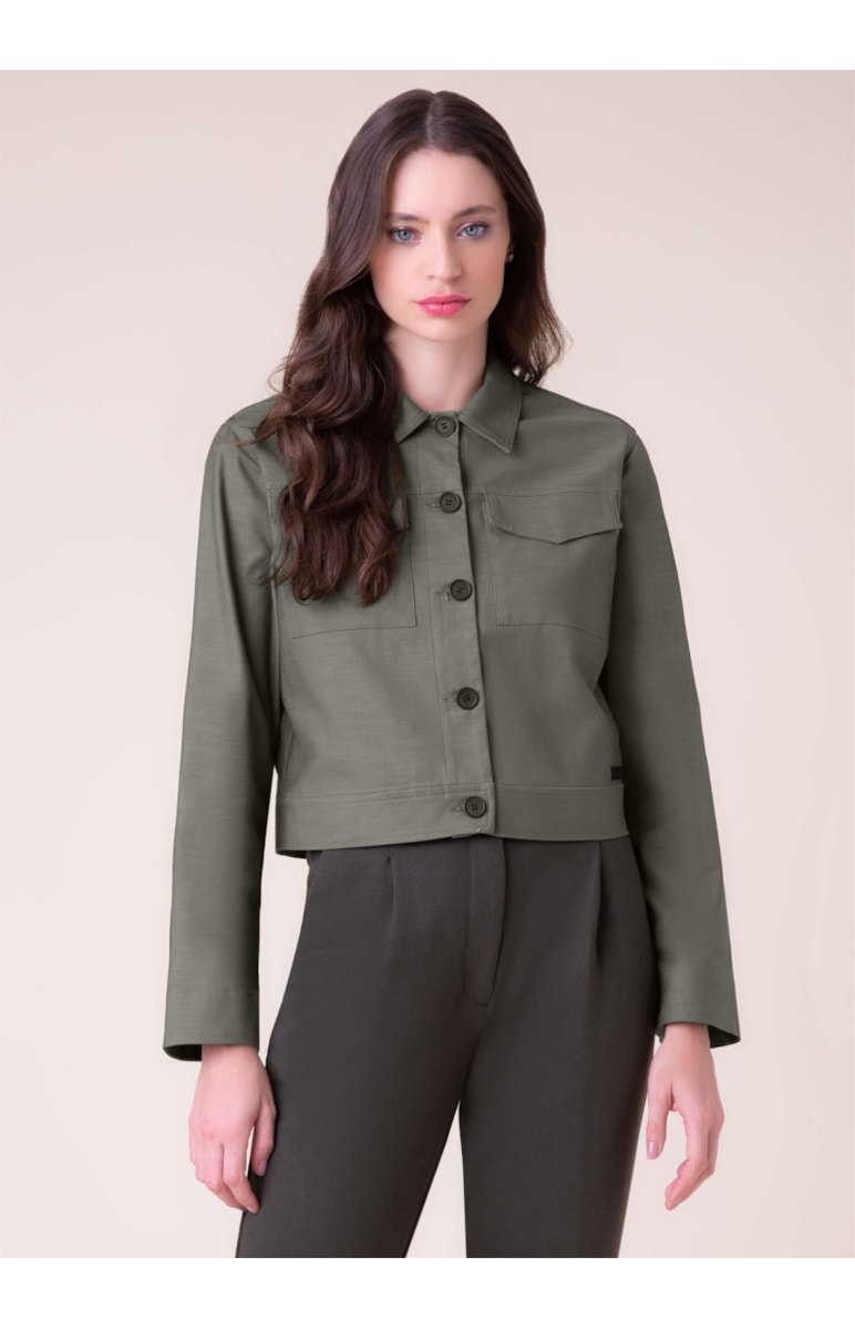 Jaqueta Color Span Verde Militar