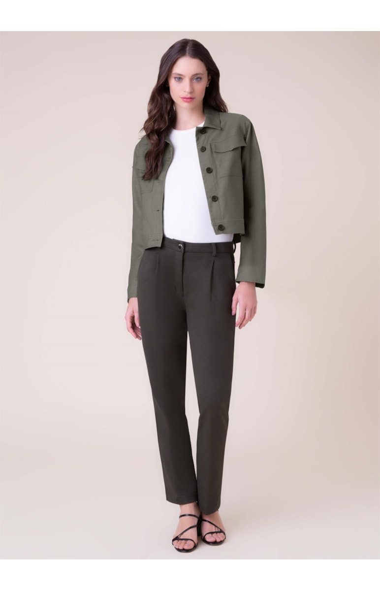 Jaqueta Color Span Verde Militar
