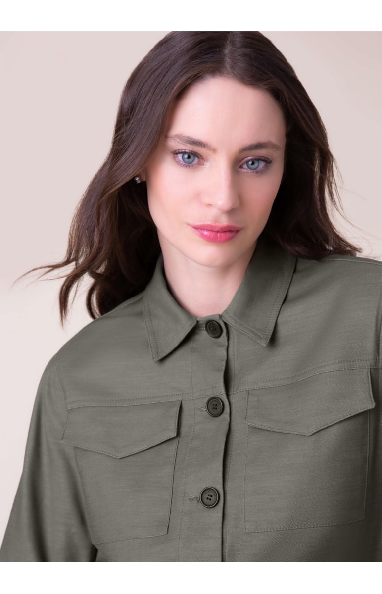 Jaqueta Color Span Verde Militar