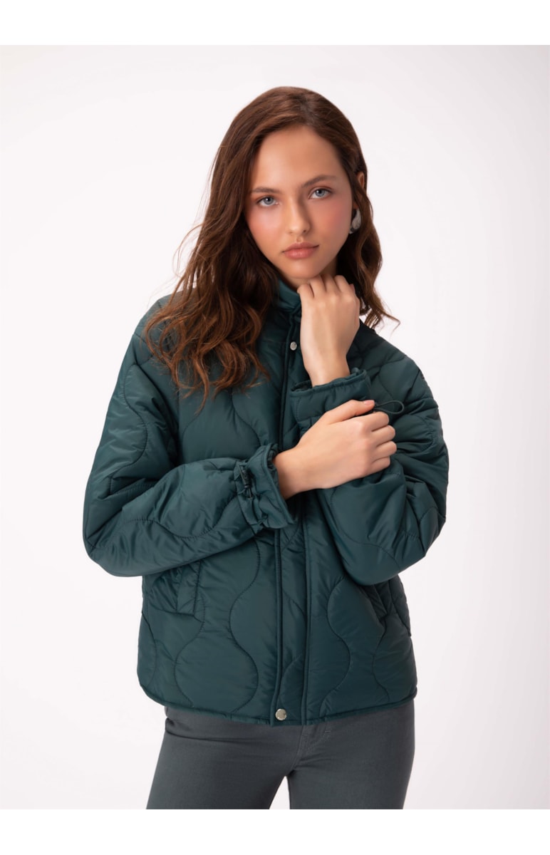 Jaqueta Diamond Puffer Verde Jade