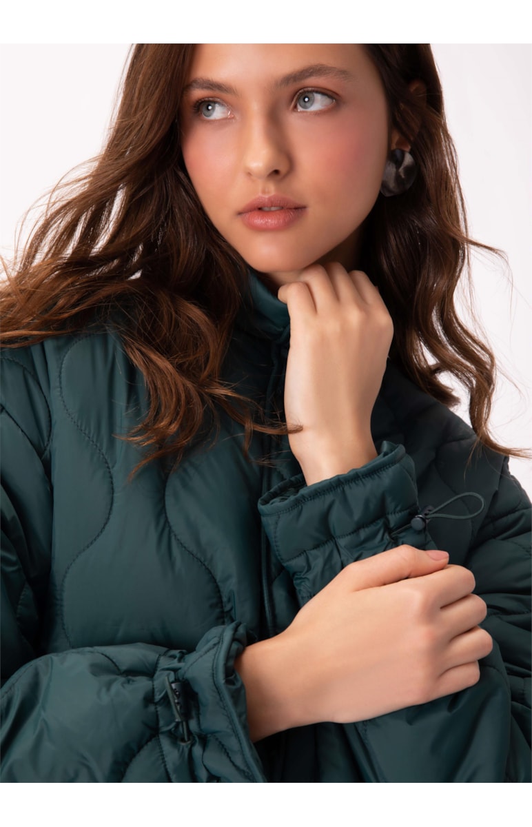 Jaqueta Diamond Puffer Verde Jade