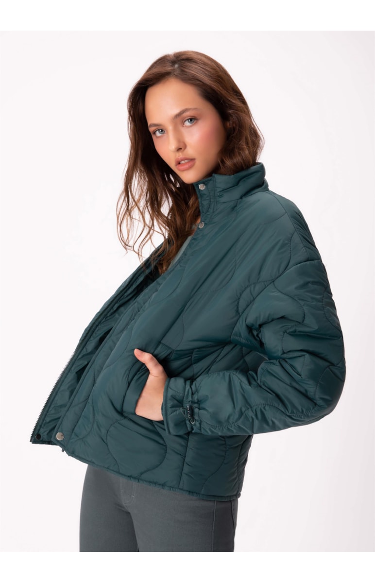 Jaqueta Diamond Puffer Verde Jade