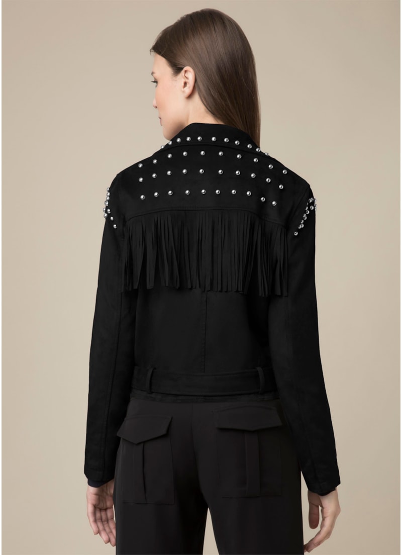 Jaqueta Franjas e Tachas Preto