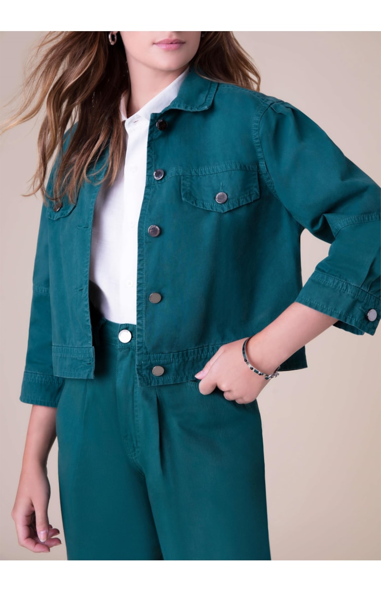 Jaqueta Max Lapela Verde Escuro