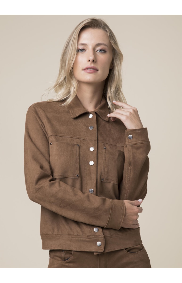 Jaqueta Nobu Slim Franjas Camel