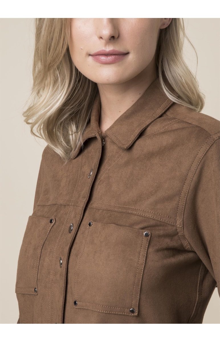 Jaqueta Nobu Slim Franjas Camel