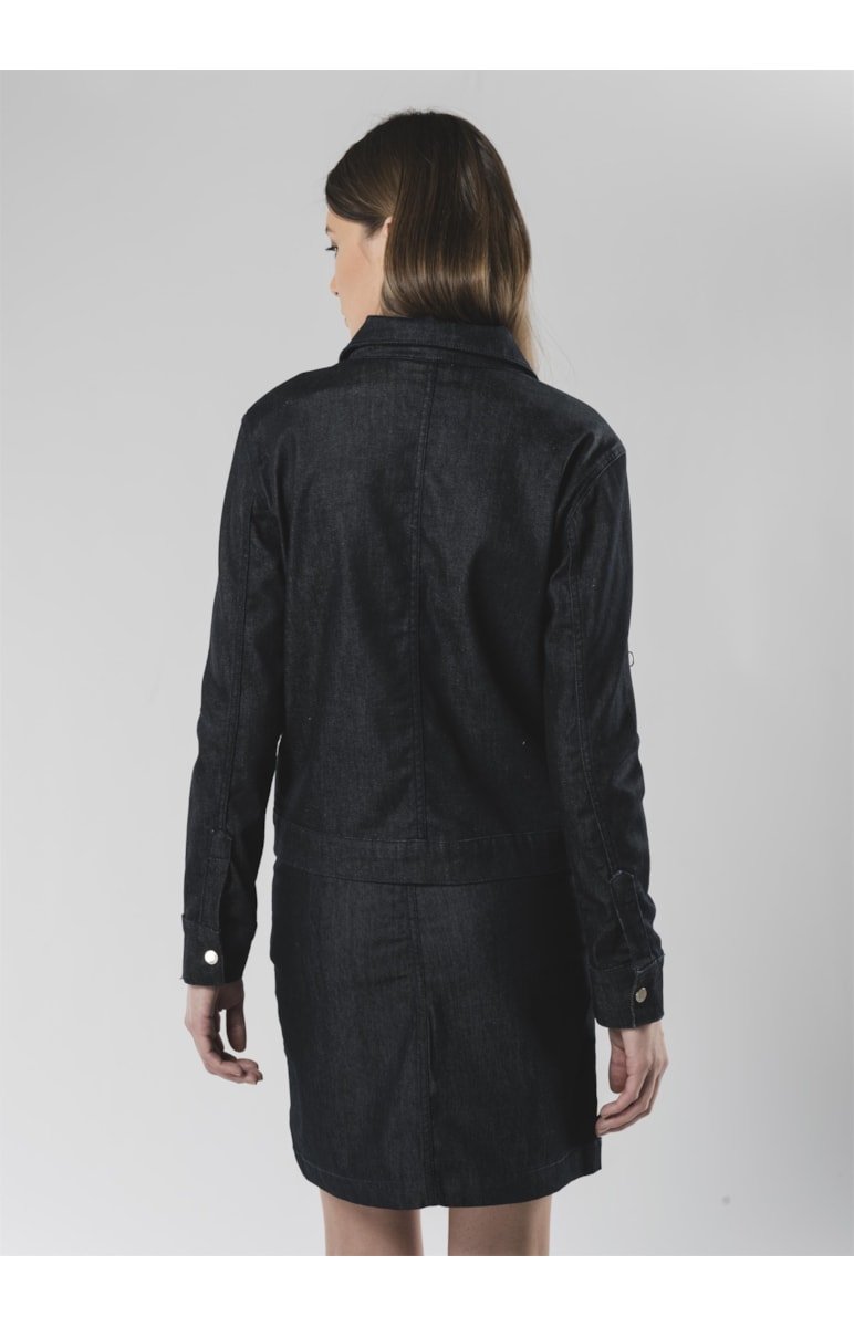 Jaqueta Raw Elastic Classic B. Ziper B36 Lav.Amaciado C/Resina