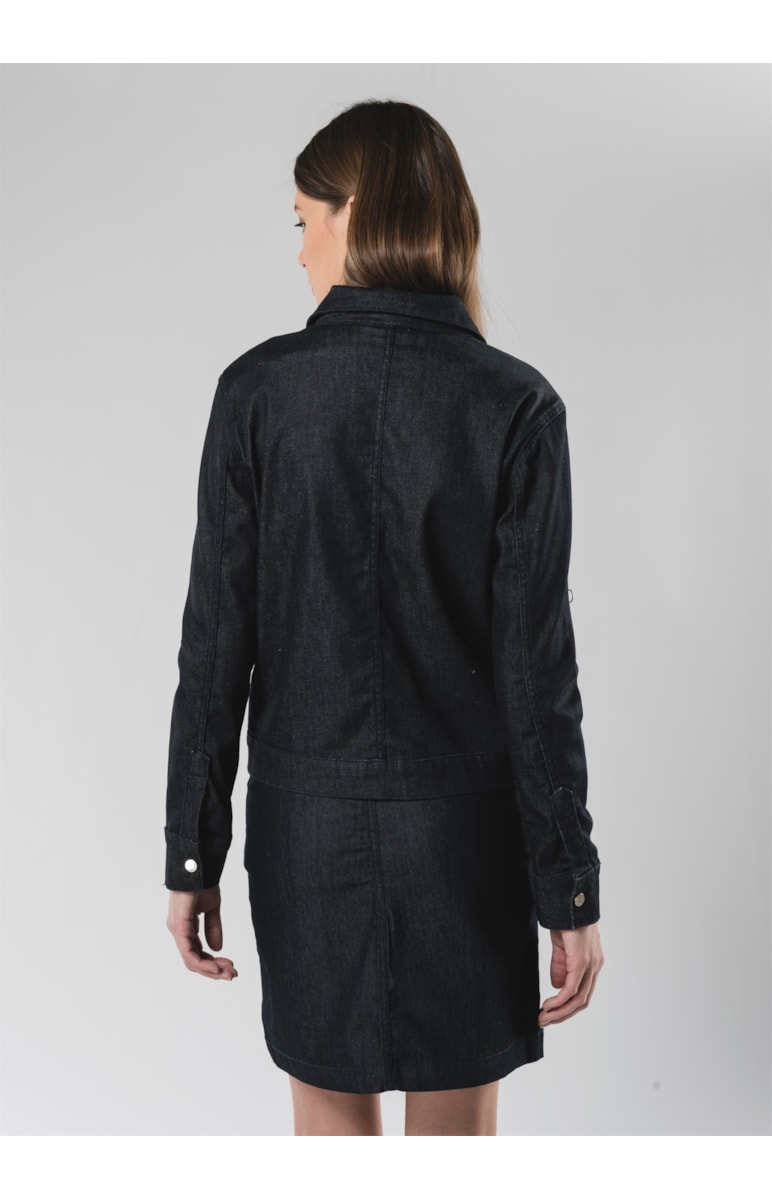 Jaqueta Raw Elastic Classic B. Ziper B36 Lav.Amaciado C/Resina