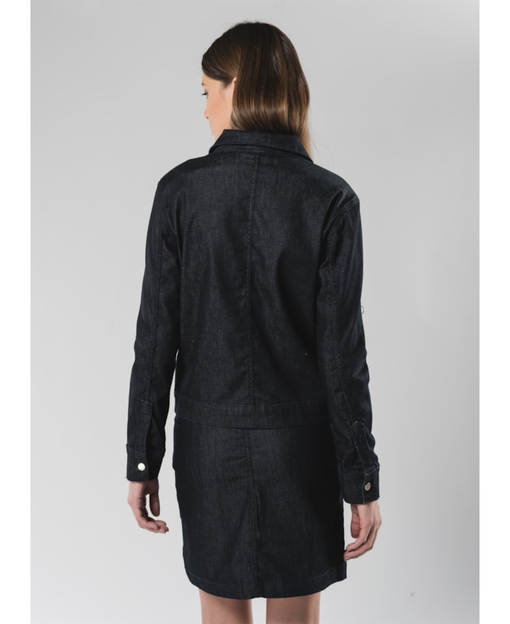 Jaqueta Raw Elastic Classic B. Ziper B36 Lav.Amaciado C/Resina