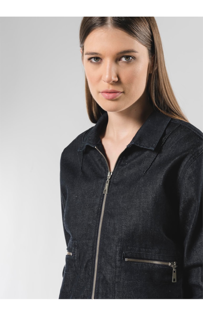 Jaqueta Raw Elastic Classic B. Ziper B36 Lav.Amaciado C/Resina