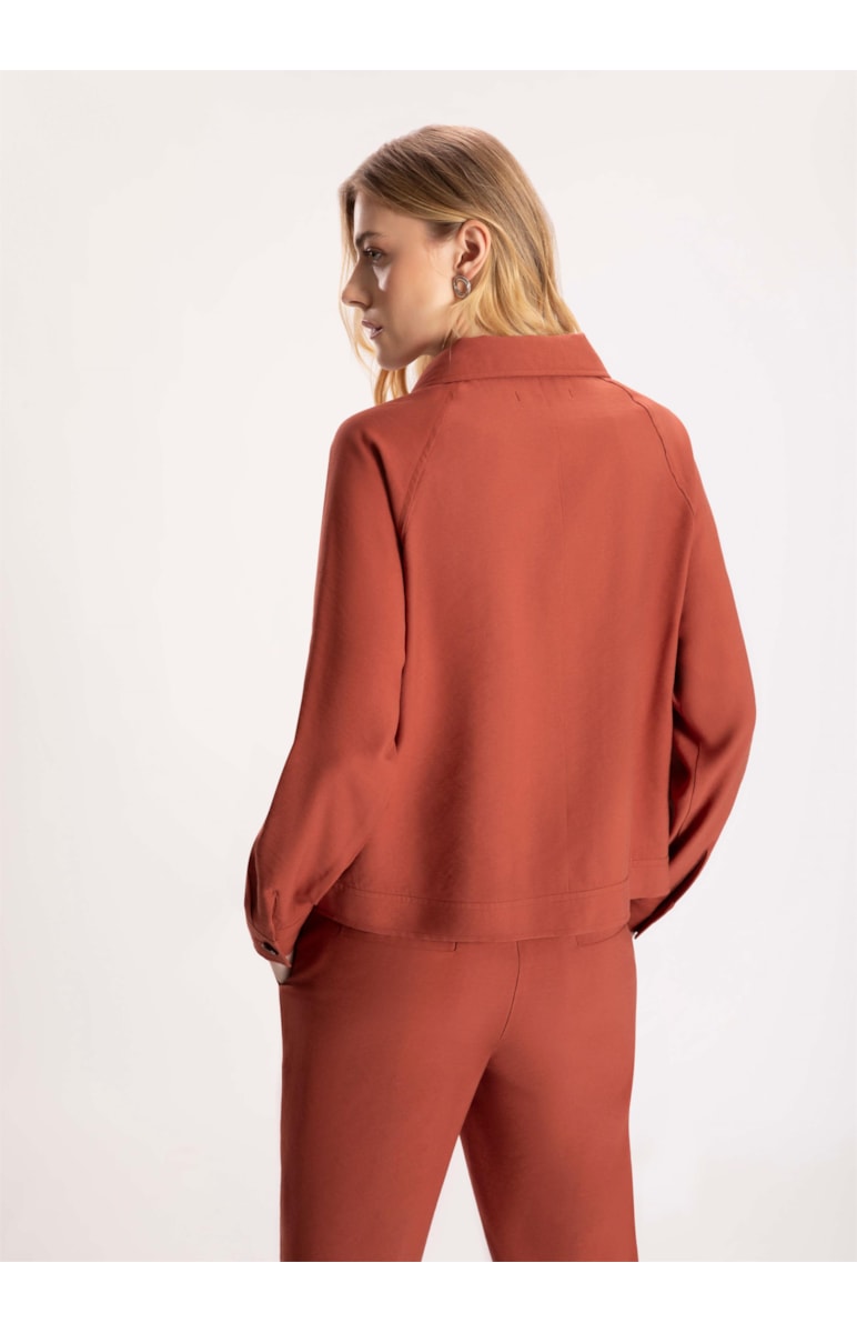 Jaqueta Texture Washed Raglan Telha