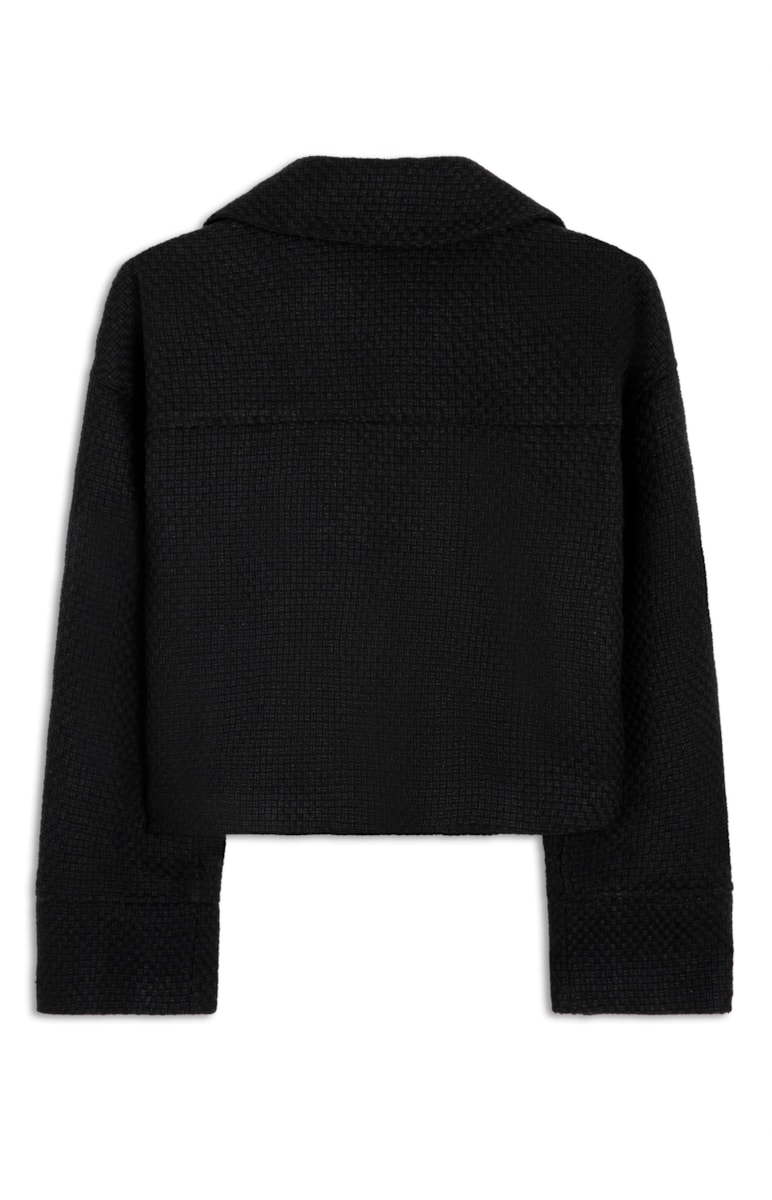 Jaqueta Tweed Checkred Preto