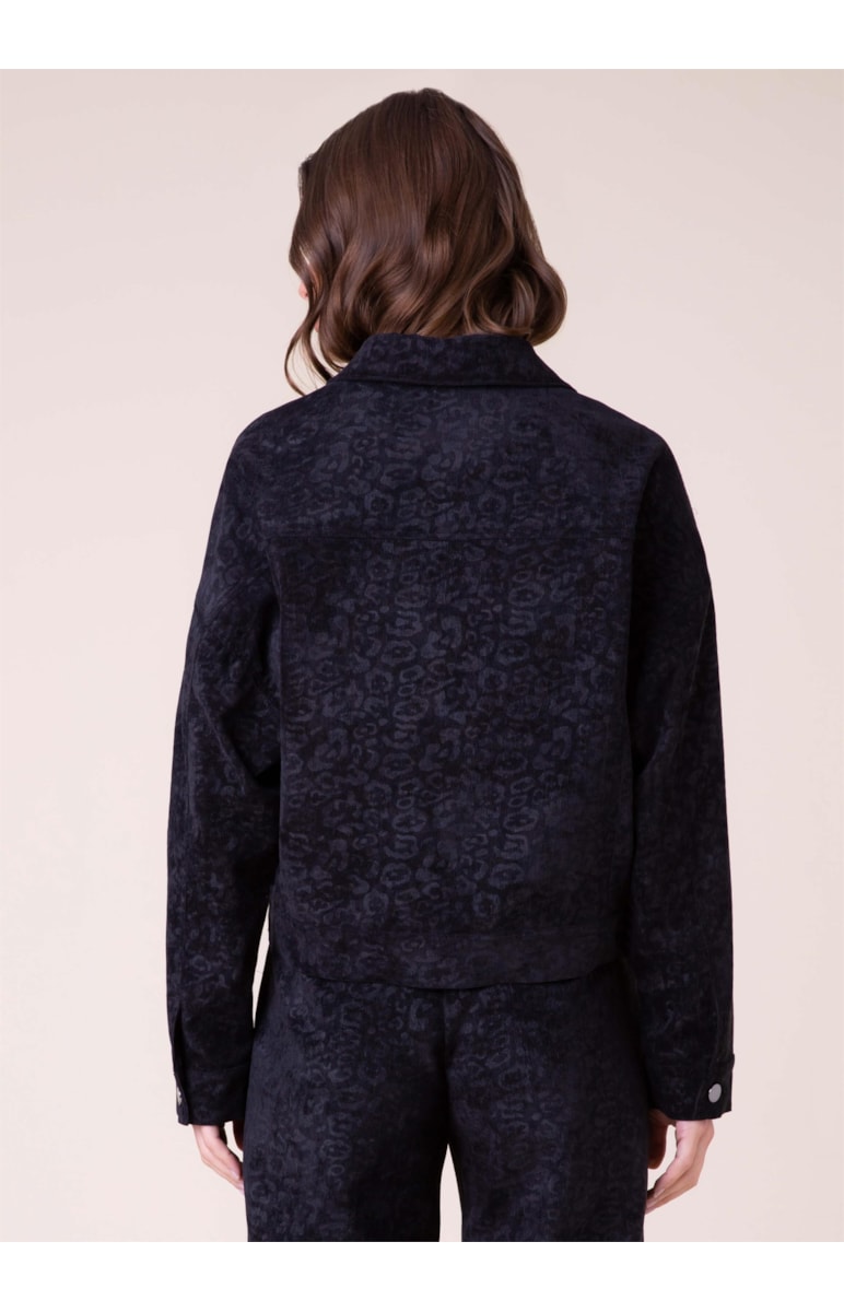 Jaqueta Velvet Onça Oversized Preto