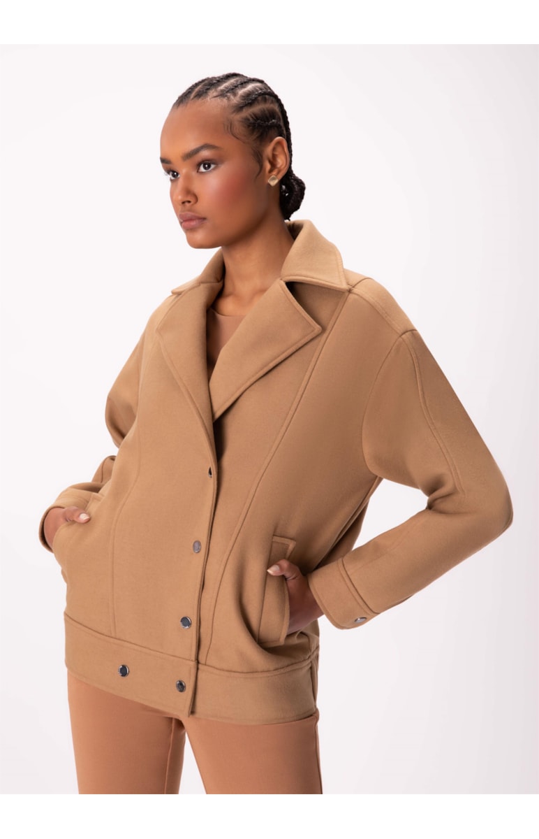 Jaqueta Wool Like Perfecto Caramelo
