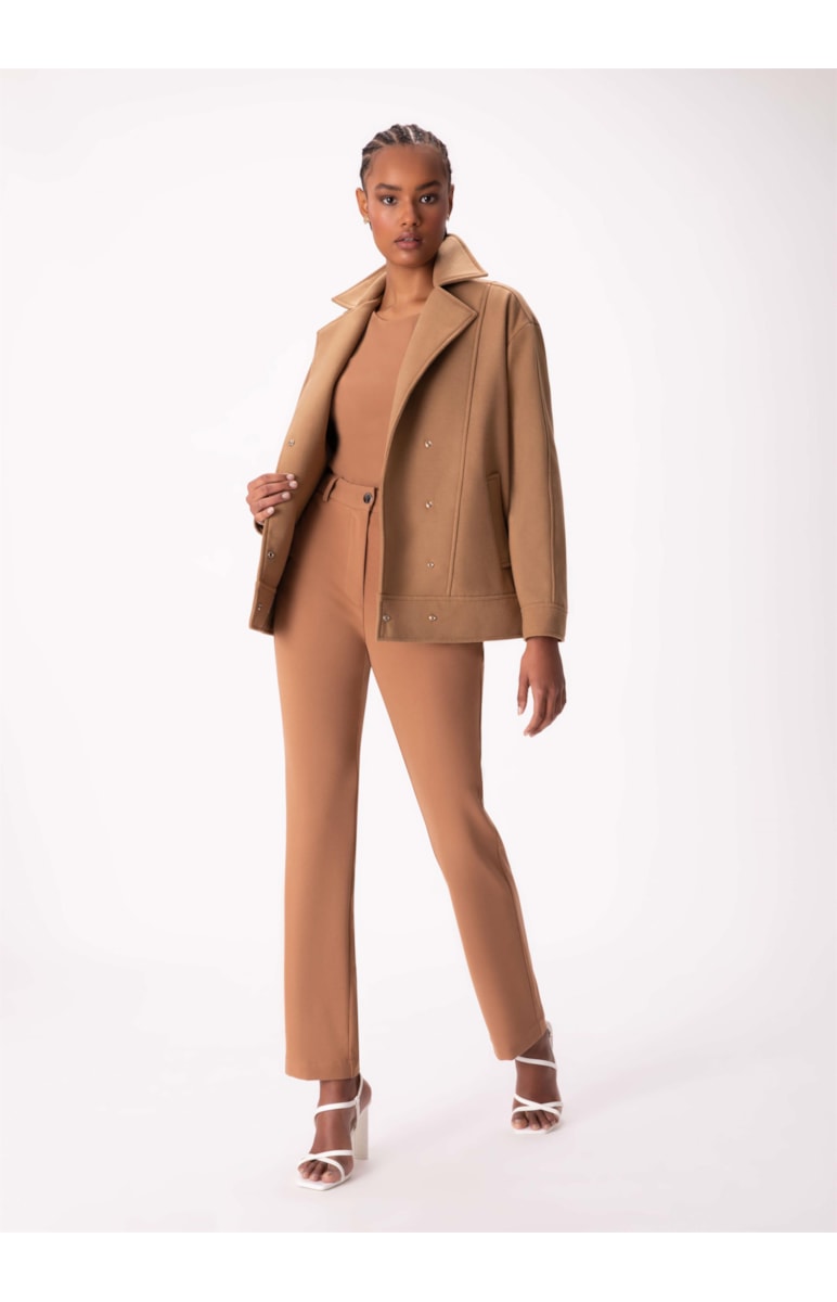 Jaqueta Wool Like Perfecto Caramelo