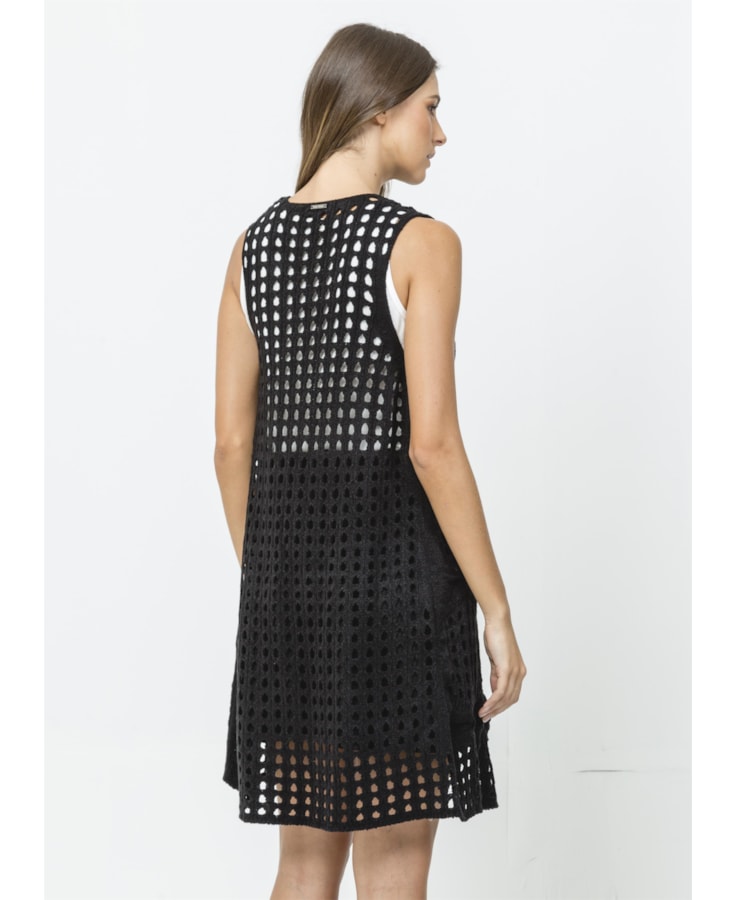 Maxi Colete Trancado Preto