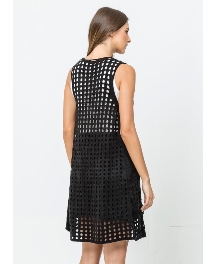 Maxi Colete Trancado Preto