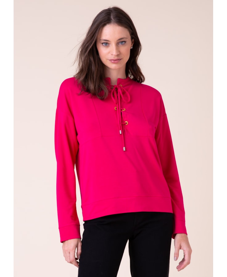 Moletom Cotton Ilhós Fucsia
