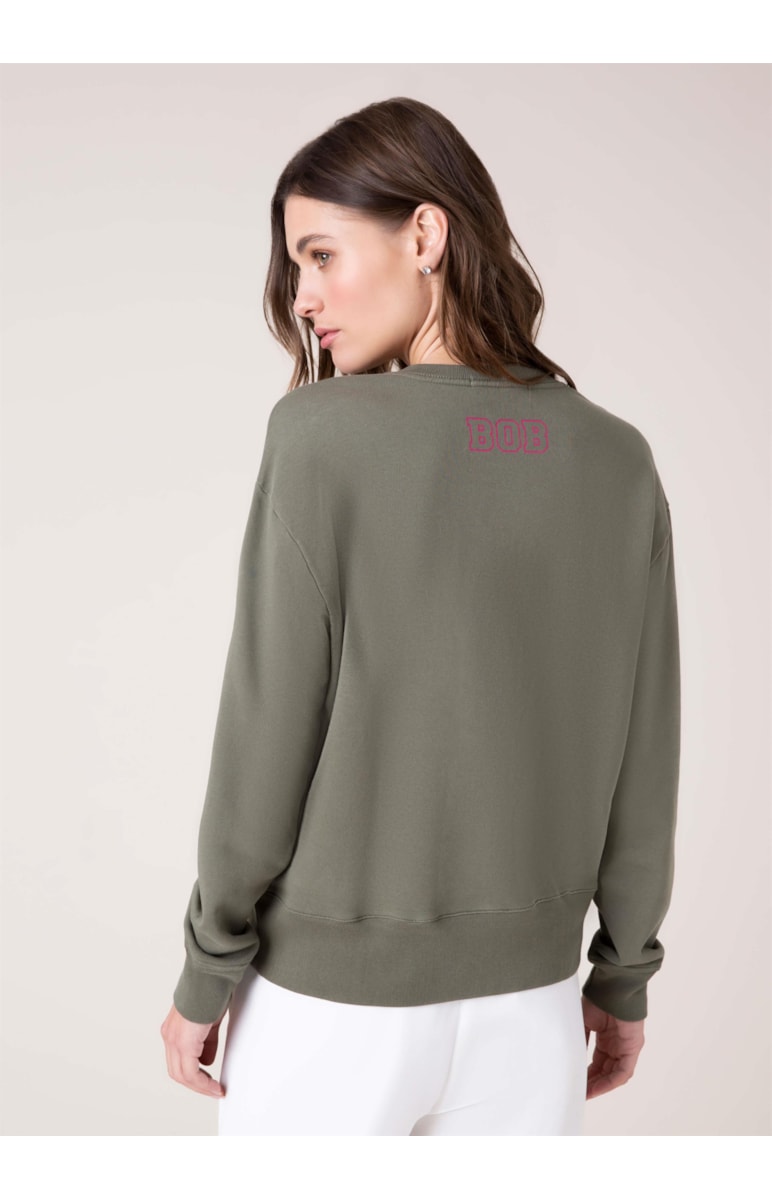 Moletom Garment-Dye Verde Militar