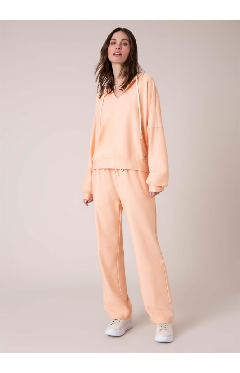 Moletom Sarja Fleece Laranja