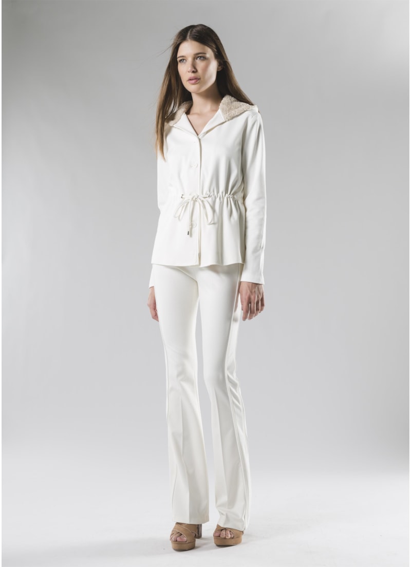 Parka Com Pelo Off White