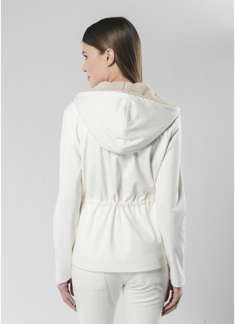 Parka Com Pelo Off White
