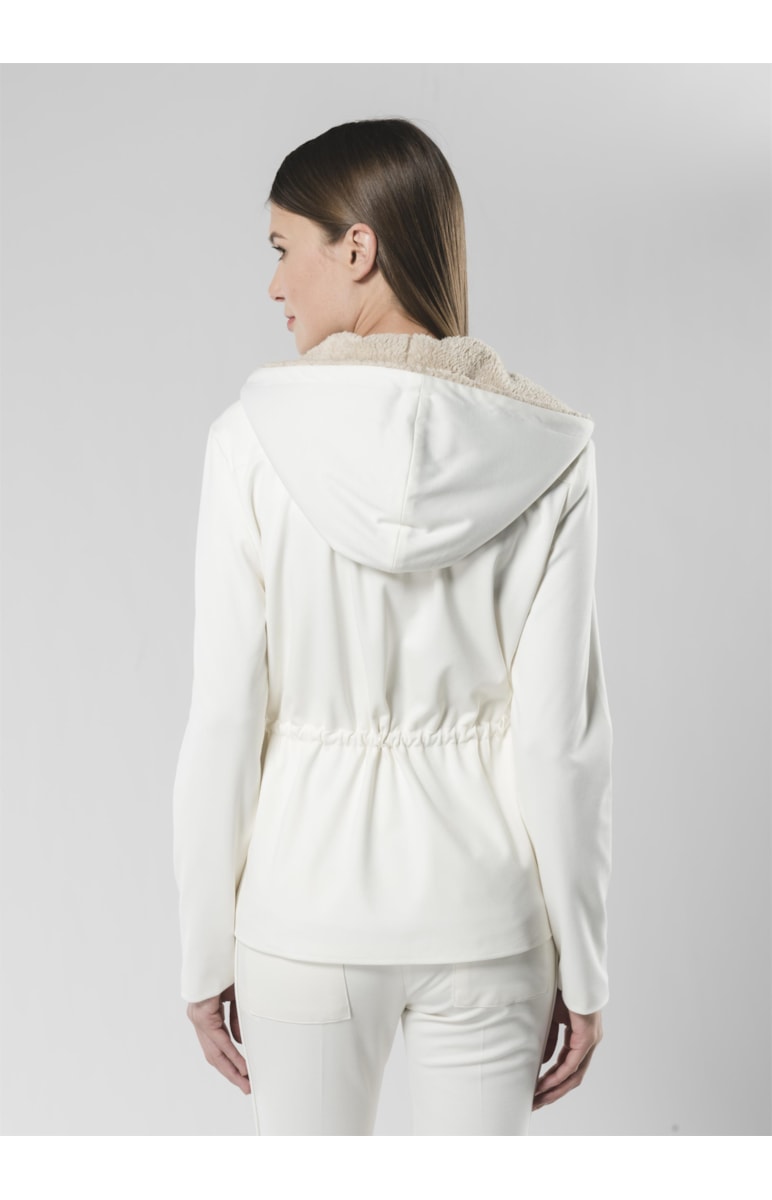 Parka Com Pelo Off White