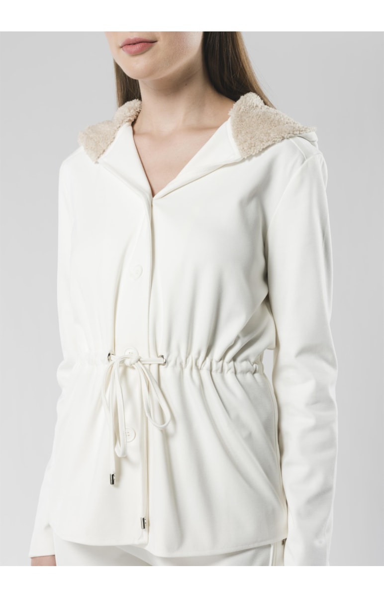Parka Com Pelo Off White