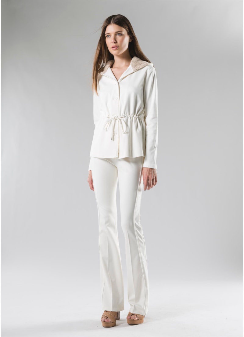 Parka Com Pelo Off White