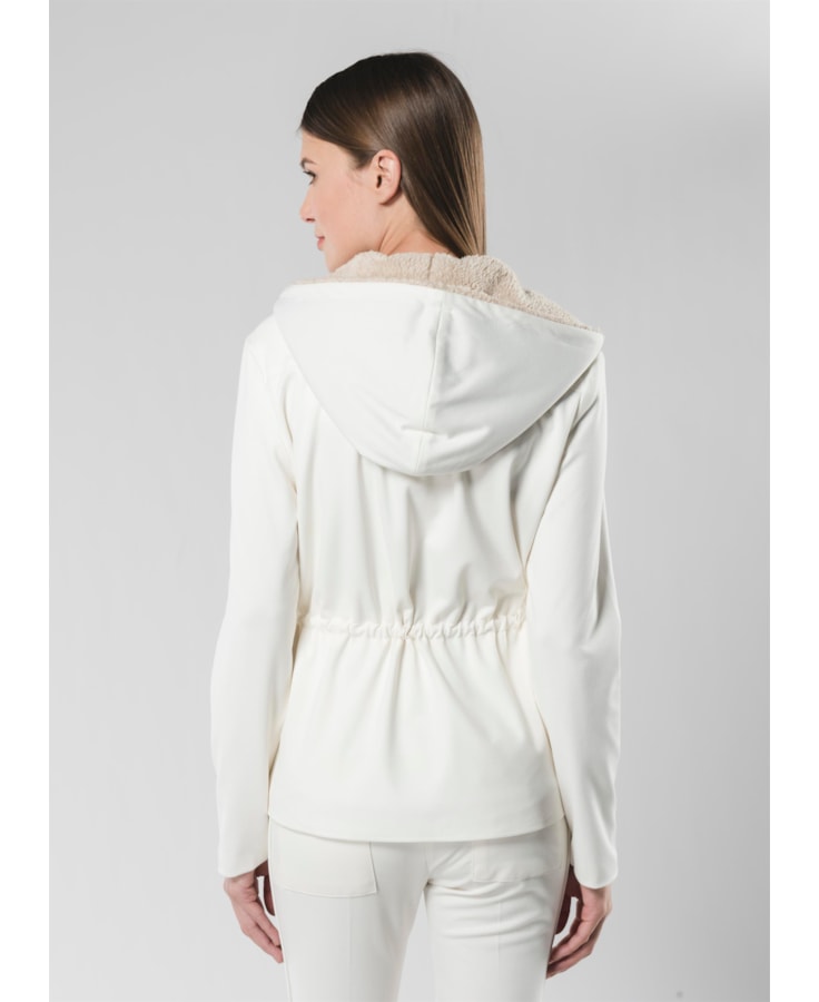 Parka Com Pelo Off White