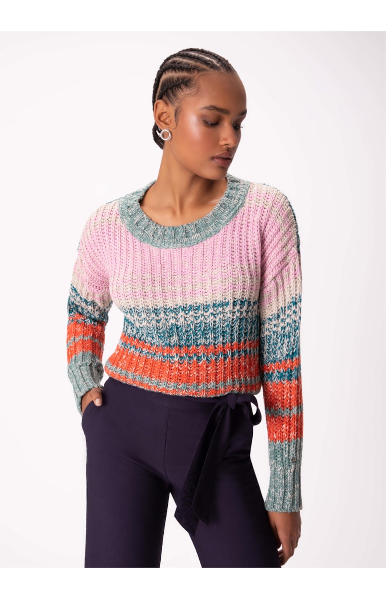 Pull Colorfull Ponto Corrent Off White