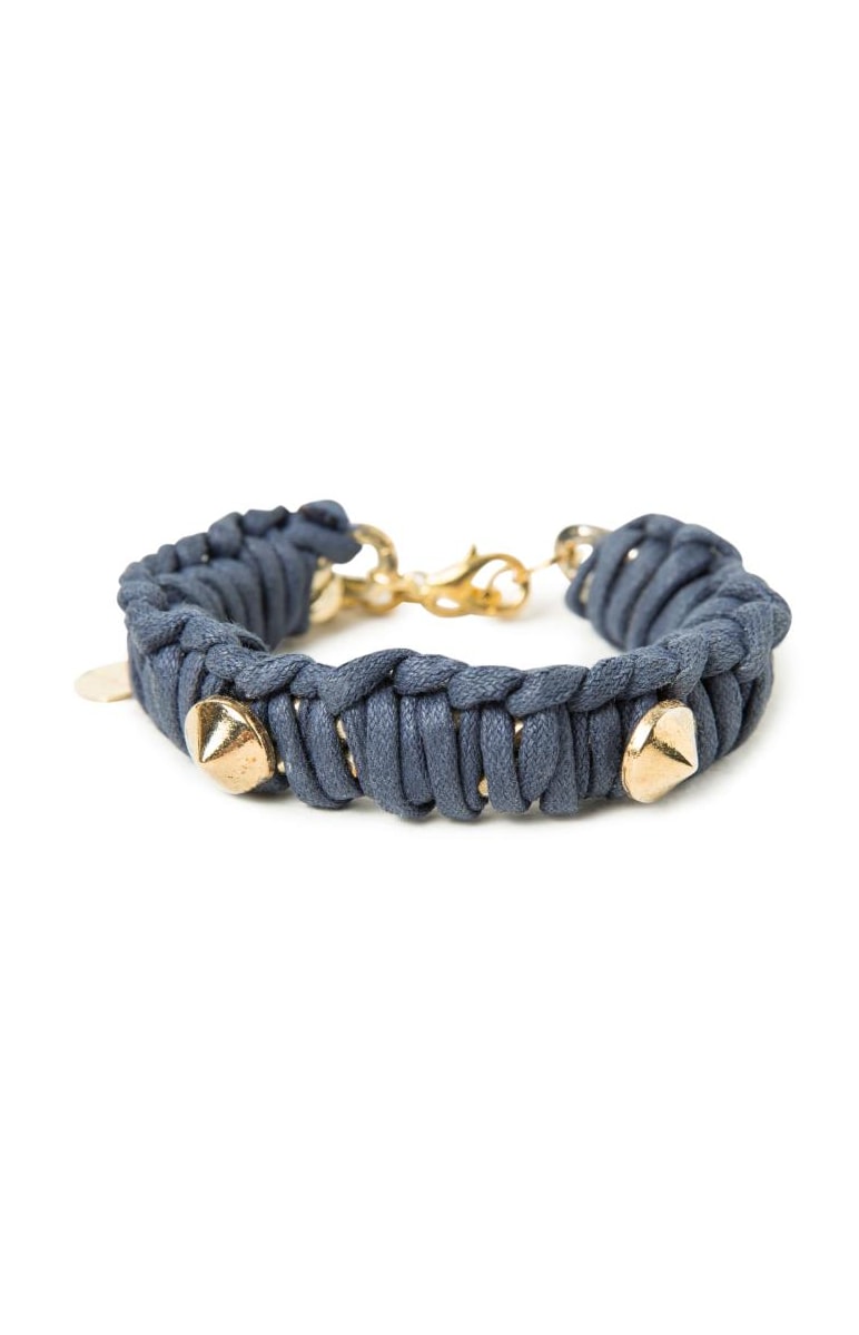 Pulseira Cordao Com Spike Prússia                                 