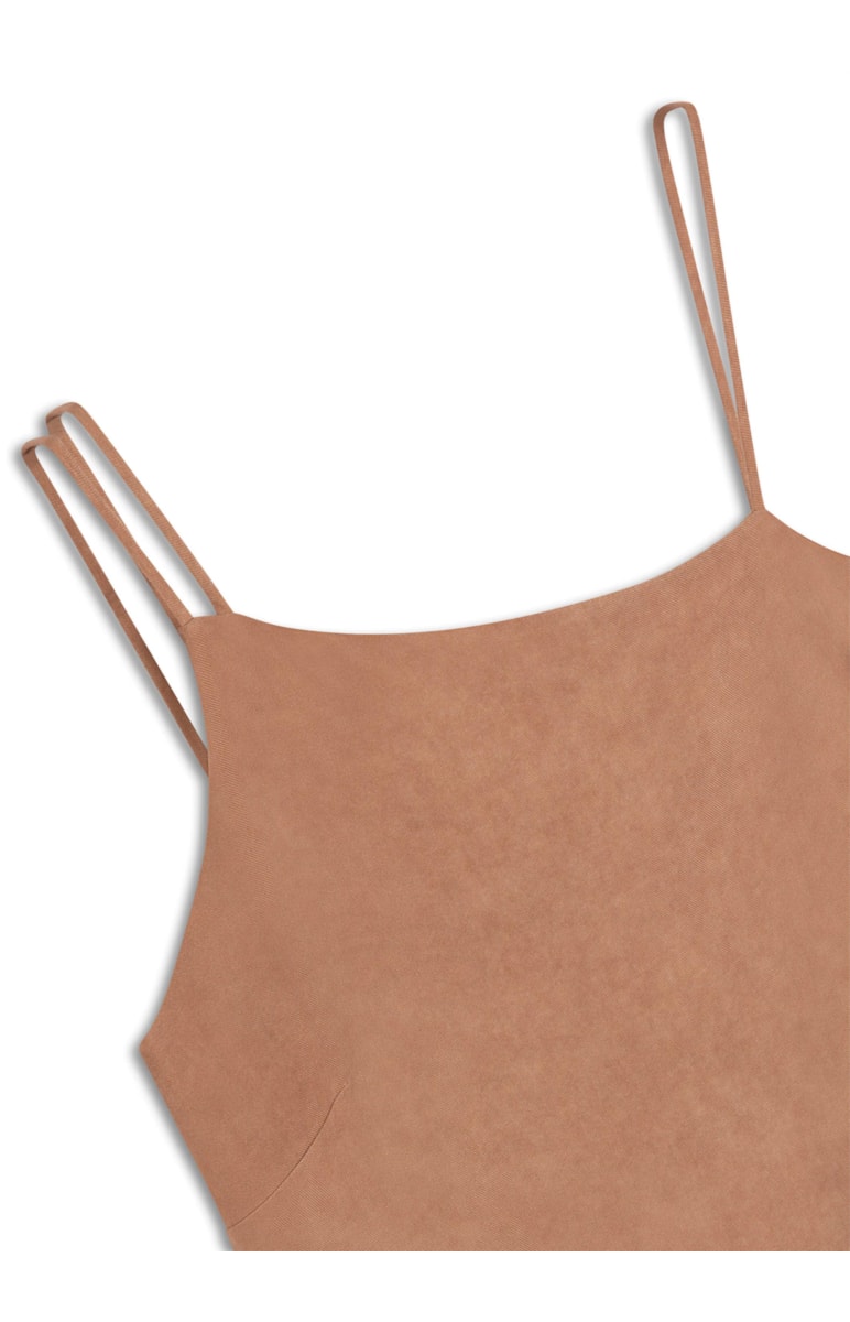 Regata Alça Dupla Rayon Twill Areia