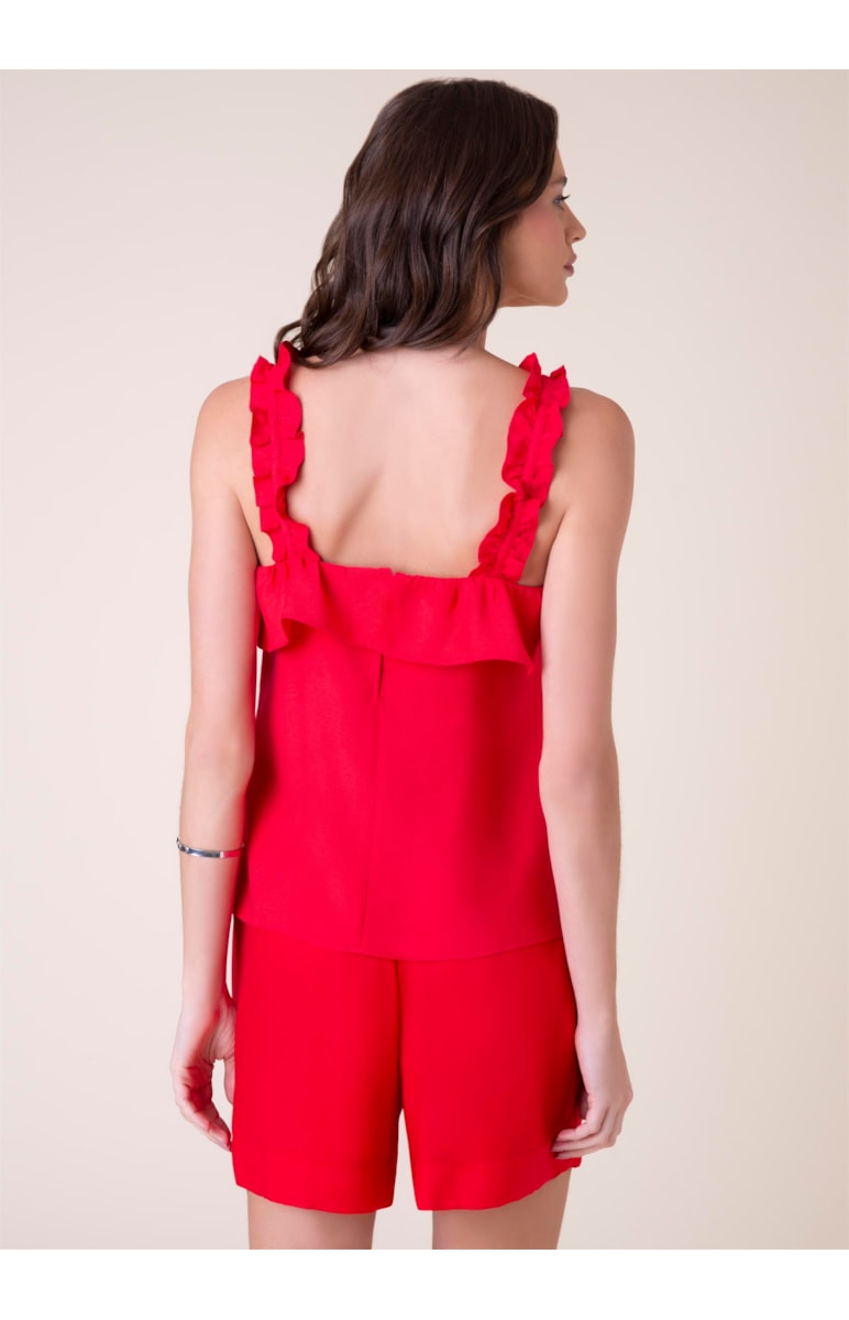 Regata Babado Vermelho